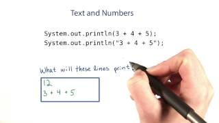 Text and Numbers - Intro to Java Programming