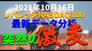 【想定外の値動き！】レバレッジNASDAQ100  最新データ分析  チャート テクニカル分析　2021年10月16日