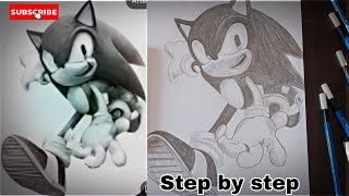 How to draw sonic drawing Part 3 easy step by step /  drawing 2023 tutorial draw and color sketch