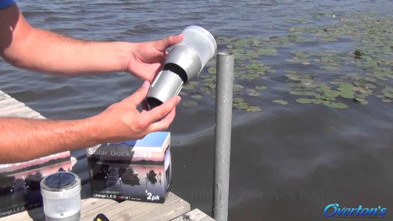 Lake Lite Solar Dock And Post Light - YouTube