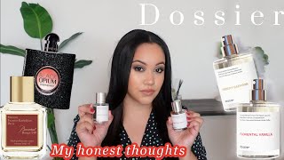 DOSSIER PERFUME REVIEW |YSL BLACK OPIUM & BACCARAT ROUGE 540 DUPES | MY HONEST THOUGHTS