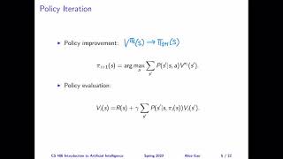 L19: Introducing Policy Iteration