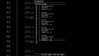Draw A Panda Using Python Turtle Graphics Designs 🔥#shorts #python #pythonturtle #whatsappstatus
