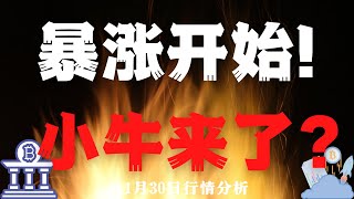 暴涨开始！小牛来了？11,30 比特币，以太坊，DOGE 行情分析  比特幣，以太坊，狗狗幣分析