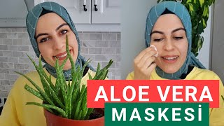 ALOE VERA MASKESİ NASIL YAPILIR? Beraber maske yapalım / EVDE DOĞAL KOLAY MASKE 🌵