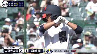 中京大中京―宮崎商 6回表【第106回全国高校野球選手権大会】