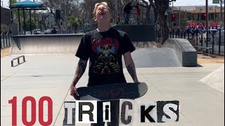 I tried 100 tricks on flat ground