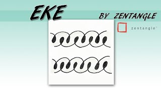 如何畫官方圖樣How to draw the Zentangle® Pattern EKE