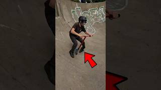 i ruined his life😭       #scooter #skatepark #skate #bike #funny #fail #comedy