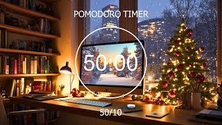 50/10 Pomodoro Christmas ⛸️ Productive Lofi Deep Focus Study/Work [chill lo-fi hip hop beats]