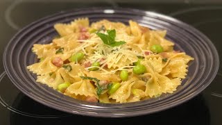 煙肉蝴蝶粉 ｜ 薄荷青豆意大利煙肉蝴蝶粉 ｜ Pancetta Farfalle with Mint and Pea 《醉男-西式料理》