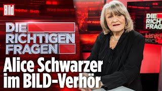 Alice Schwarzer über Scholz, Putin und ihre Demo mit Sahra Wagenknecht | Die Richtigen Fragen