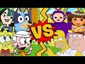 M.U.G.E.N Battles | SpongeBob/Lincoln/Gwen/Bluey vs Homer Simpson/Peter Griffin/Tinky Winky/Dora