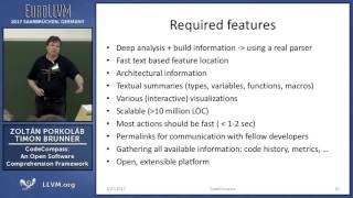 2017 EuroLLVM Developers’ Meeting: Z. Porkoláb \u0026 T. Brunner “CodeCompass: An Open Software  ...”