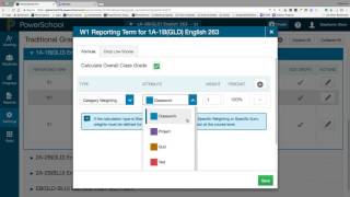 PowerTeacher Pro: Grade and Category Setup