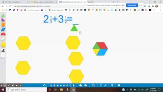 adding fractions with pattern blocks example