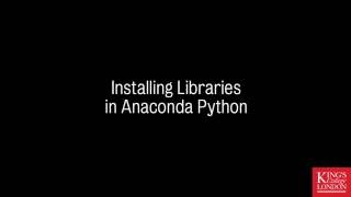 Installing Libraries with Anaconda Python