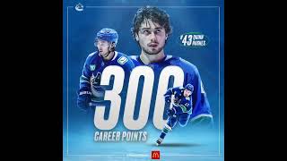 Captain Quinn becomes the 8th fastest defenceman in NHL history to 300 NHL points  331 games