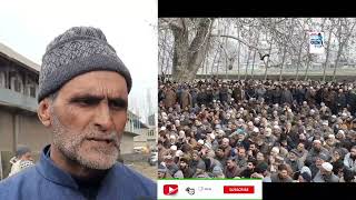 Namaz e jinzah Of Haji Mushtaq Ahmed parry, thousands of people attended the Funeral .