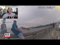 xQc reacts to Suspect Jumps off Bridge to Avoid Arrest in Florida