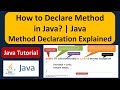 How to Declare Method in Java? | Java Method Declaration Explained | Java Tutorial