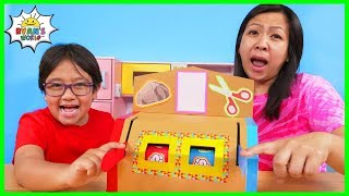 How to make DIY Rock Paper Scissors Machine from Cardboard!!!