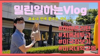 [Vlog🇺🇸] 코로나장보기|Chipotle주문하는법|아마존리턴하기|미국대학교 몰 Mall 소개