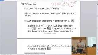 Multiple Regression Analysis - Class #21