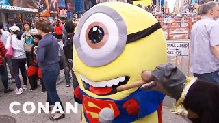 Triumph Takes On Times Square Mascots | CONAN on TBS