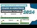 How to Create a Responsive Header in Wordpress | Advanced Elementor Tutorial