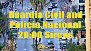 Guardia Civil and Policía Nacional 20:00 Sirens Costa Del Sol, Spain, Spania, Espanja, Spanien, スペイン