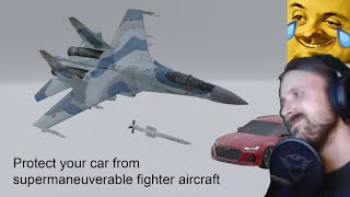 Forsen reacts to Is Your Car Safe From Supermaneuverable Air Defense Fighter Aircraft?