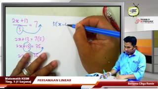 KSSM17 1SA 05 Menyelesaikan Persamaan Linear 1 Pembolehubah