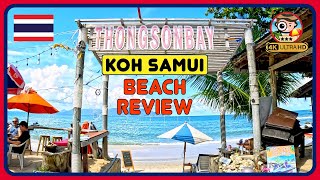 Thongson Bay Beach KOH SAMUI - THAILAND 🇹🇭 (Unique Beach in Samui ) 4K Walking Tour / 4K Beach Walk