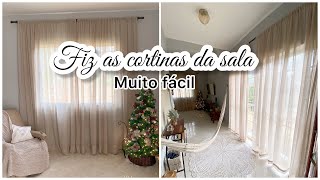 DIY | CORTINAS PARA SALA | FÁCIL DE FAZER.