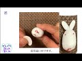 100均リメイク　簡単かわいい　干支飾り　鏡餅うさぎ　作り方・型紙 a rabbit plush tutorial ＆ pattern