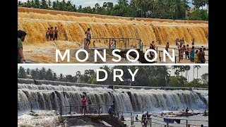 Kodiveri falls in Monsoon season vs Dry season 4K Video | 16 Aug 2019 Monsoon season