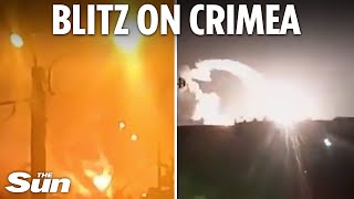 Blasts tear through Russian base as Ukraine's 'US missiles' blow apart Putin's C