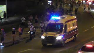 Kraków Nightskating 2024 #5 (cz.2/2) - 5.IX.2024 - rollerbladers and ambulance