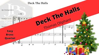 Deck The Halls - Brass quartet Sheet Music