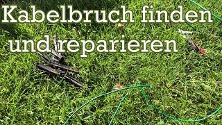 Kabelbruch finden und reparieren - Begrenzungskabel / Leitkabel eines Mähroboters (hier Gardena)