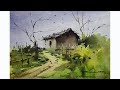 How to Paint Watercolor Landscape painting by sikander singh chandigarh india