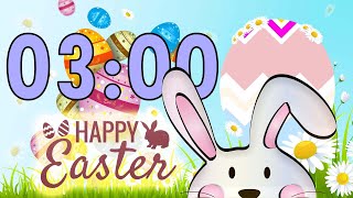3 Minute π° Happy Easter π₯ Countdown Timer - Spinning Easter Egg - Fun Music Alarm!
