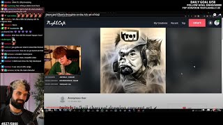 Koji reacts to Steve's AI art creations that are specifically about him