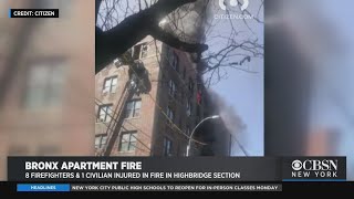 FDNY: 8 Firefighters Injured Battling Bronx Apartment Building Blaze