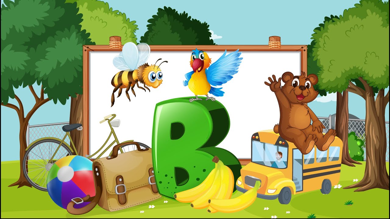 Learn Alphabet B | Writing Letter B | B Sound | Letter B Words ...