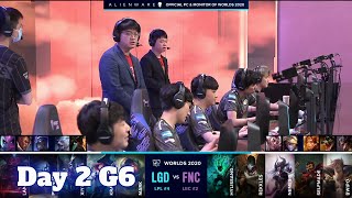 LGD vs FNC | Day 2 Group C S10 LoL Worlds 2020 | LGD Gaming vs Fnatic - Groups full game