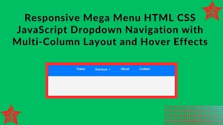 Responsive Mega Menu with HTML, CSS, and JavaScript | Step-by-Step Guide 📂✨