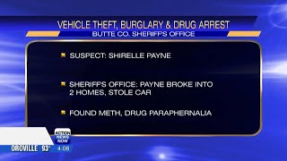 Chico woman arrested for burglary, vehicle theft by Butte County Sheriff's Office