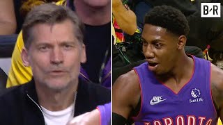 RJ Barrett Recognizes Game of Thrones' Nikolaj Coster-Waldau (Jaime Lannister) Sitting Courtside 😂